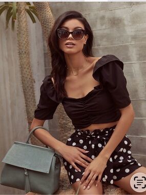 Ruffle Cropped Corset Top
